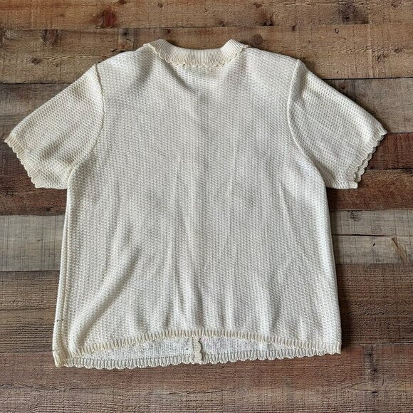 Vintage Alfred Dunner Floral Knit Cardigan Sweater L - Picture 8 of 8